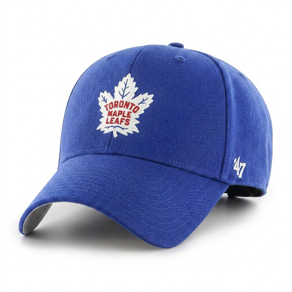 Pictured is this NHL Toronto Maple Leafs Legend ’47 MVP cap in blue. 1
