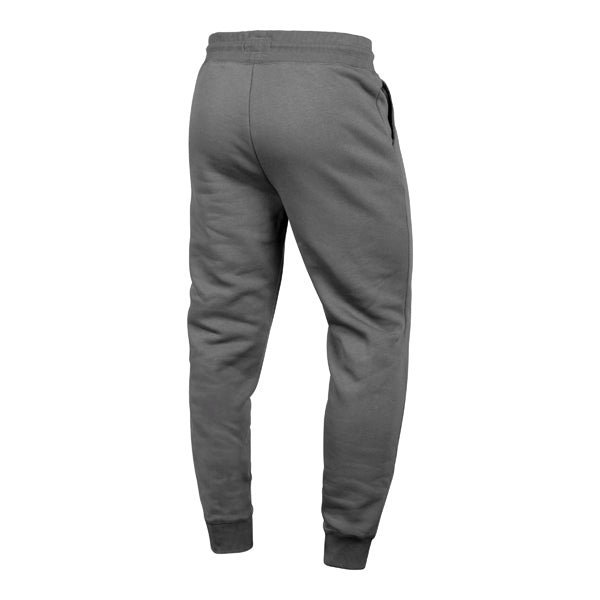 The model is wearing these MLB New York Yankees Base Runner ’47 Burnside Sweatpants in grey. 2