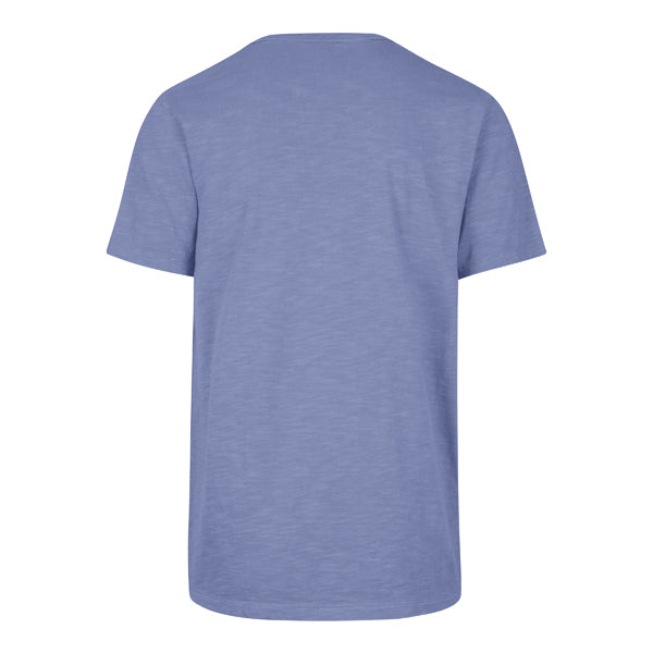 The model is wearing this MLB Los Angeles Dodgers Dunmoure ’47 Heavy Slub T-Shirt in blue. 2