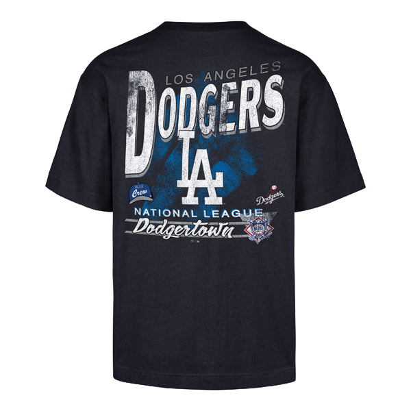 The model is wearing this MLB Los Angeles Dodgers Under Bar ’47 T-Shirt in navy. 2