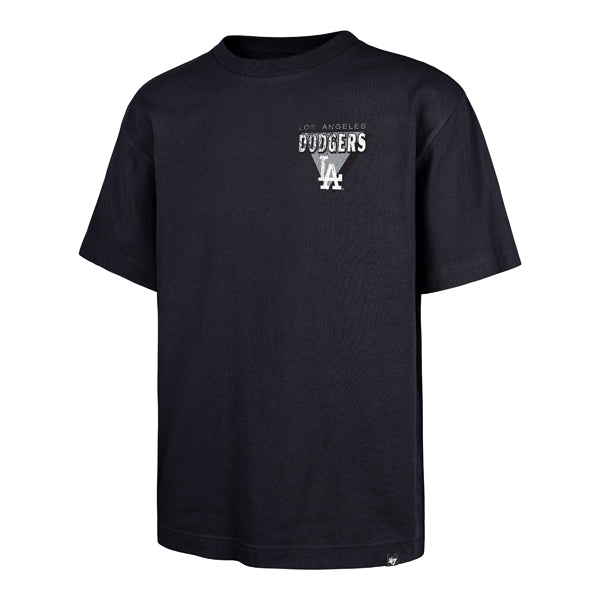 The model is wearing this MLB Los Angeles Dodgers Under Bar ’47 T-Shirt in navy. 1