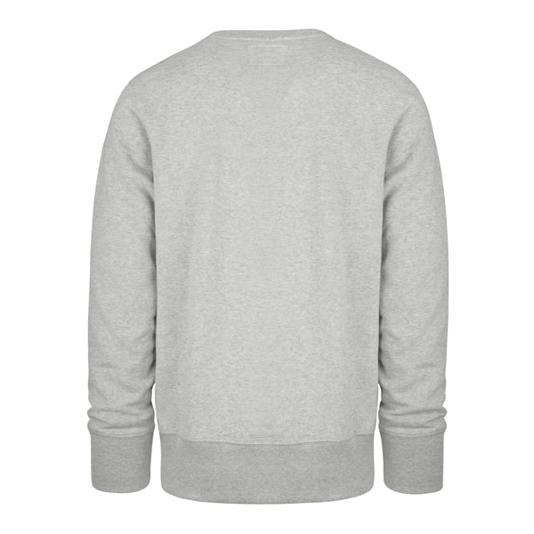 The model is wearing this MLB Oakland Athletics Issued Headline ’47 Crewneck Sweatshirt in grey. 2