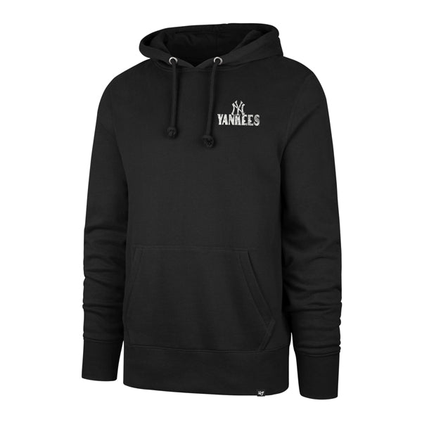 The model is wearing this MLB New York Yankees Arcitext Headline ’47 Hoodie in black. 1