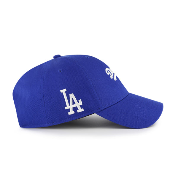 Pictured is this MLB Los Angeles Dodgers Ballpark Script Shot ’47 MVP cap in green. 4