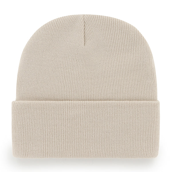 Pictured is this MLB New York Yankees Base Runner ’47 CUFF KNIT beanie cap in beige. 2