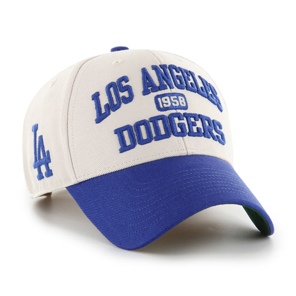 Pictured is this MLB Los Angeles Dodgers Broke Line ’47 MVP cap in natural. 1