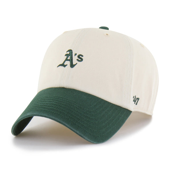 Pictured is this MLB Athletics Base Runner ’47 CLEAN UP cap in natural. 1