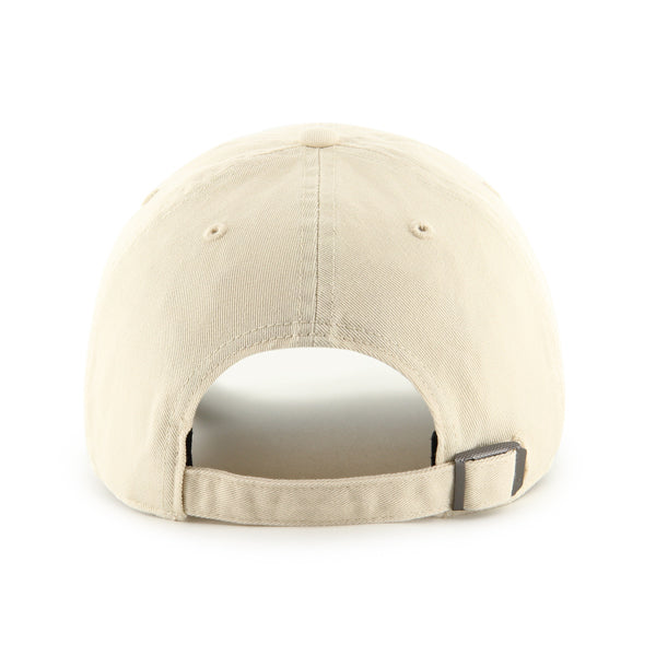 Pictured is this MLB New York Yankees Script Base Runner ’47 CLEAN UP cap in natural. 2