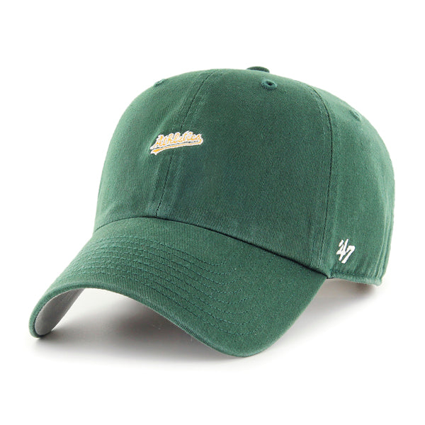 Pictured is this MLB Oakland Athletics Script Base Runner '47 CLEAN UP cap in green. 1