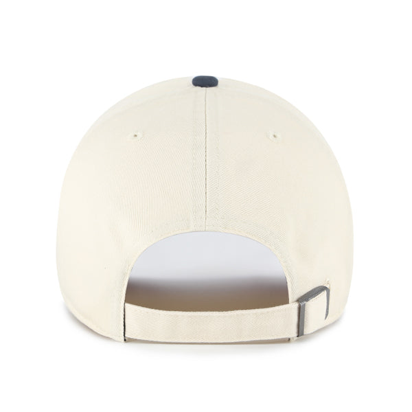 Pictured is this MLB New York Yankees Base Runner '47 CLEAN UP cap in natural and vintage navy. 2