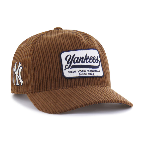 Pictured is this MLB New York Yankees Cord Patch ’47 HITCH cap in brown. 1