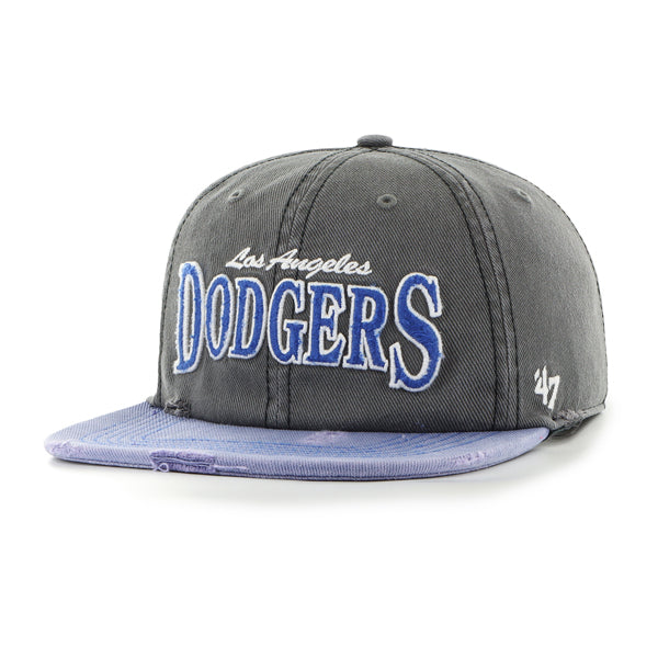 Pictured is this MLB Los Angeles Dodgers Cragged ’47 CAPTAIN cap in dark grey. 1