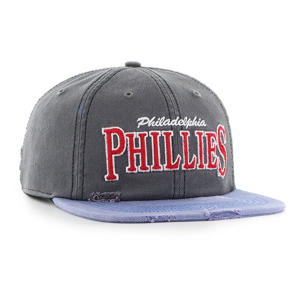 Pictured is this MLB Philadelphia Phillies Cragged ’47 CAPTAIN cap in dark grey. 3
