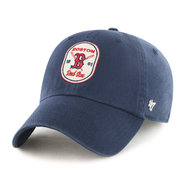 Pictured is this MLB Boston Red Sox Crosspatch ’47 CLEAN UP cap in navy. 1