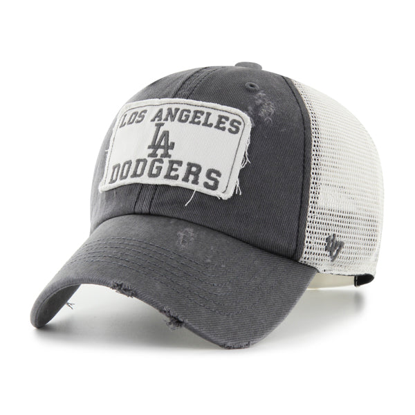Pictured is this MLB Los Angeles Dodgers Egremont ’47 CLEAN UP cap in charcoal. 1