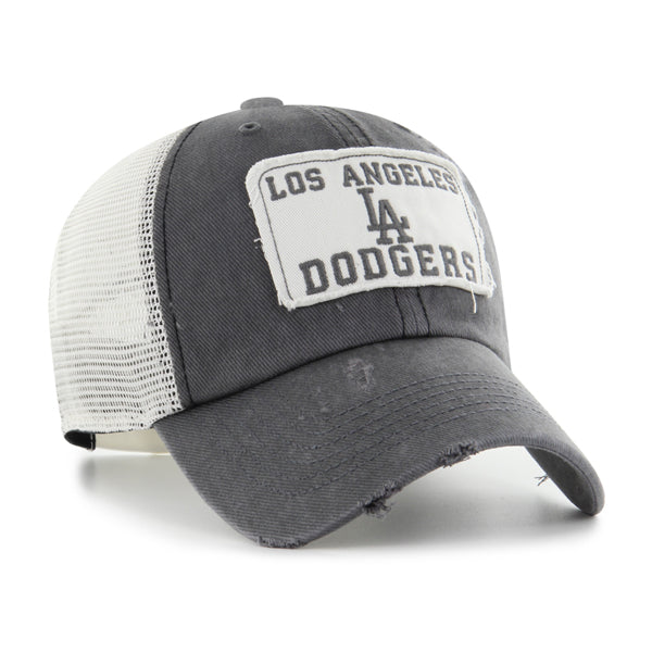 Pictured is this MLB Los Angeles Dodgers Egremont ’47 CLEAN UP cap in charcoal. 2