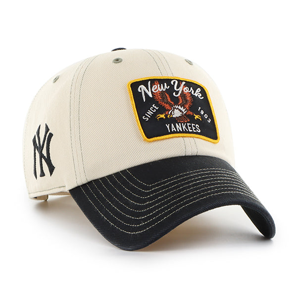 Pictured is this MLB New York Yankees Keepsake ’47 CLEAN UP cap in natural. 1