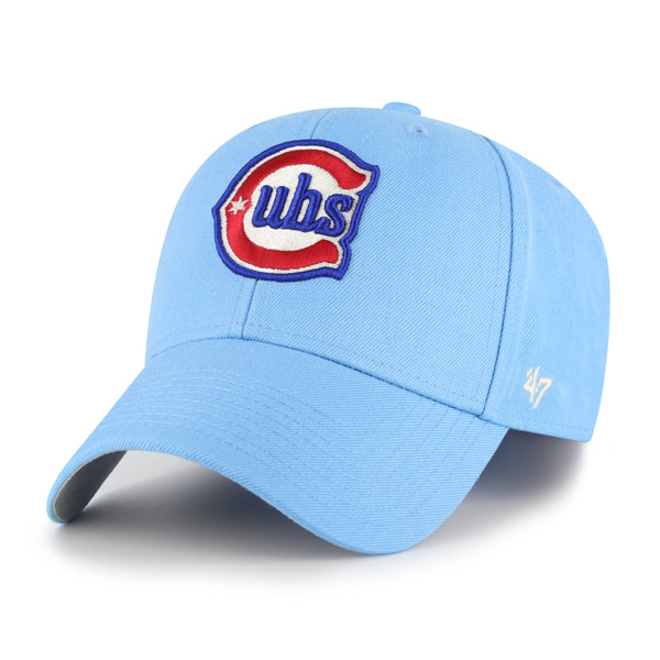 Pictured is this MLB Chicago Cubs ’47 MVP cap in blue. 1