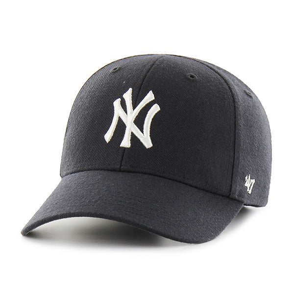 Pictured is this MLB New York Yankees ’47 MVP cap in navy. 1