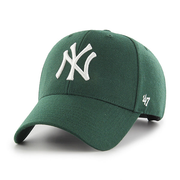 Pictured is this MLB New York Yankees ’47 MVP cap in dark green. 1