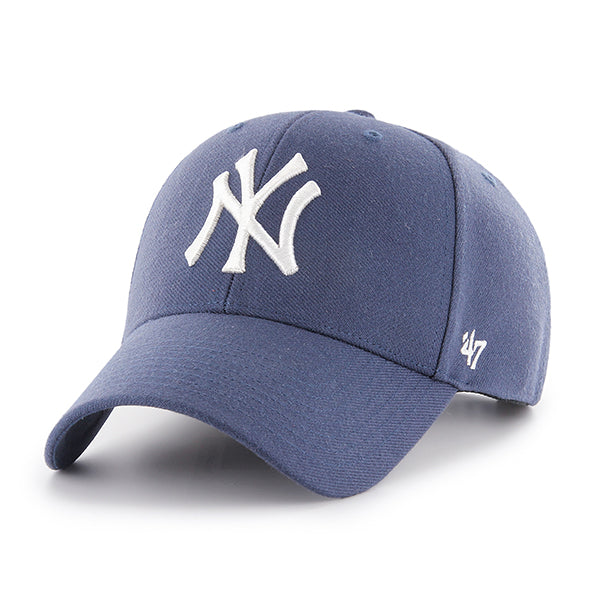 Pictured is this MLB New York Yankees ’47 MVP cap in blue. 1