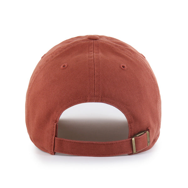 Pictured is this MLB Boston Red Sox ’47 CLEAN UP cap in medium Sumac. 2