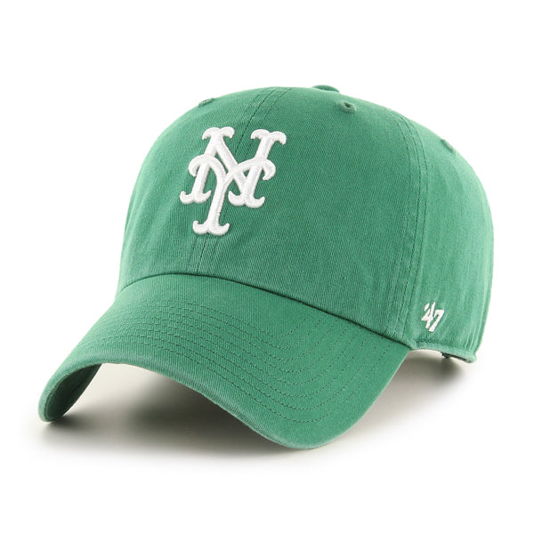 Pictured is this MLB New York Mets ’47 CLEAN UP cap in green. 1