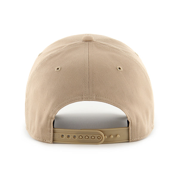 Pictured is this MLB New York Yankees Raised ’47 MVP cap in beige. 2
