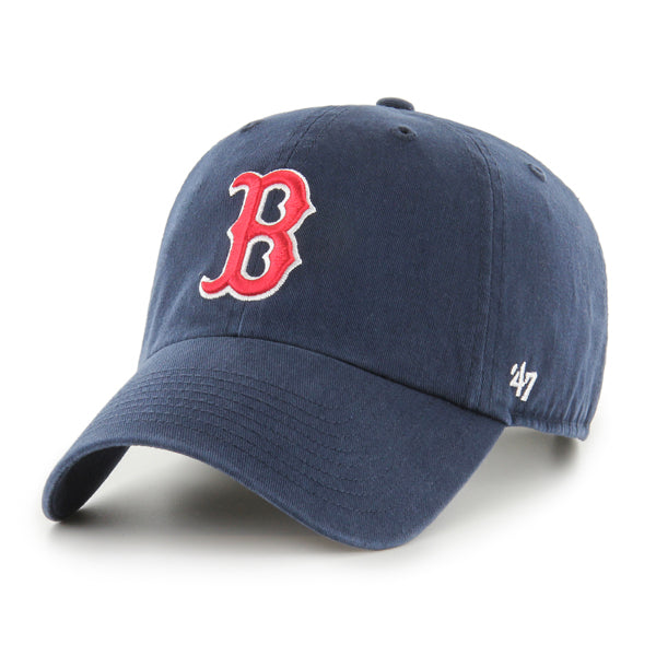 Pictured is this MLB Boston Red Sox ’47 CLEAN UP cap in navy. 1