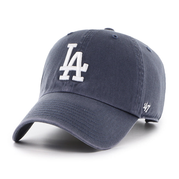 Pictured is this MLB Los Angeles Dodgers ’47 CLEAN UP cap in navy. 1