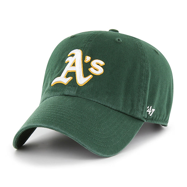 Pictured is this MLB Oakland Athletics Base Runner ’47 CLEAN UP cap in bright Green. 1