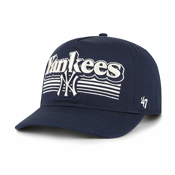 Pictured is this MLB New York Yankees Script Fade ’47 HITCH cap in navy. 1