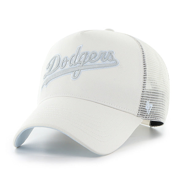 Pictured is this MLB Los Angeles Dodgers Soft Glow Script ’47 OFFSIDE DT cap in natural. 1