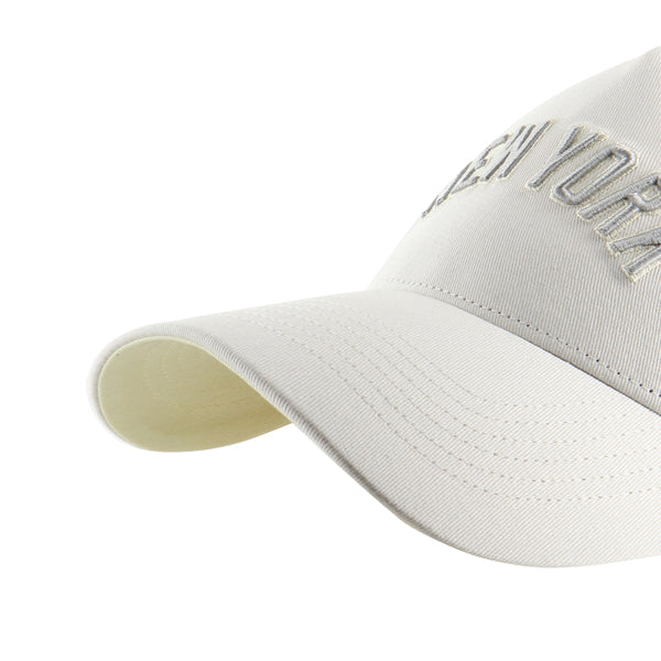 Pictured is this MLB New York Yankees Soft Glow Script ’47 OFFSIDE DT cap in white and digital yellow. 4