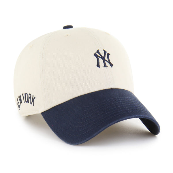 Pictured is this MLB New York Yankees Base Runner Sure Shot ’47 CLEAN UP cap in natural. 1
