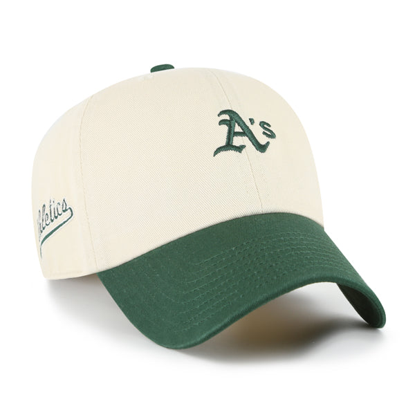 Pictured is this MLB Oakland Athletics Base Runner Sure Shot ’47 CLEAN UP cap in natural. 1