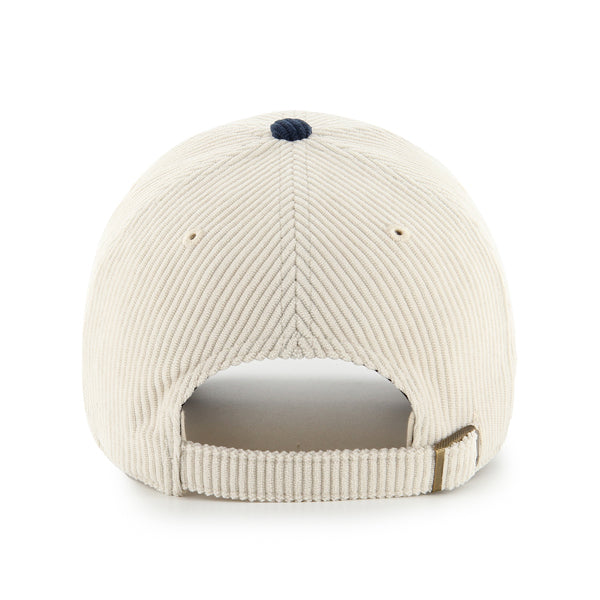 Pictured is this MLB New York Yankees Base Runner Cord ’47 CLEAN UP cap in natural and navy. 2
