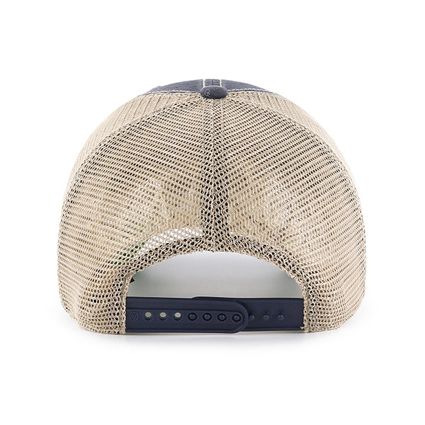Pictured is this MLB New York Yankees Trawler ’47 CLEAN UP cap in navy. 2