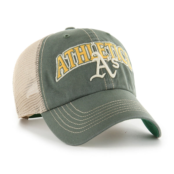 Pictured is this MLB Oakland Athletics Tuscaloosa ’47 CLEAN UP cap in green. 2