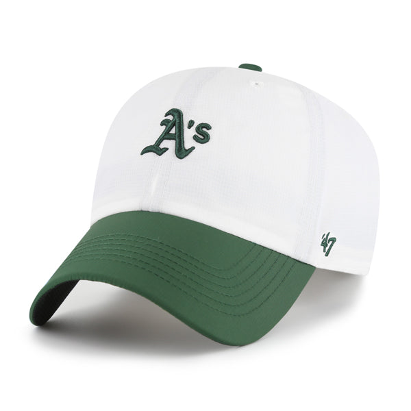 Pictured is this MLB Oakland Athletics Vista Mini ’47 CLEAN UP cap in white. 2