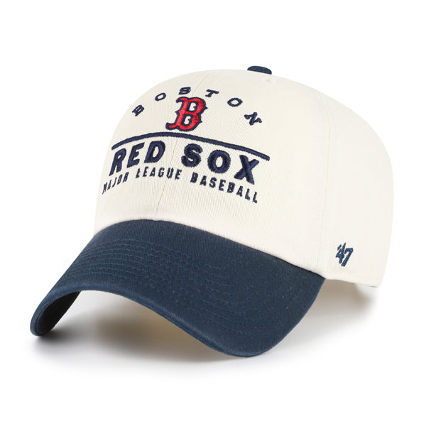 Pictured is this MLB Boston Red Sox Windham ’47 CLEAN UP cap in natural. 1