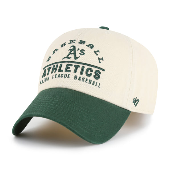 Pictured is this MLB Oakland Athletics Windham ’47 CLEAN UP cap in natural. 1