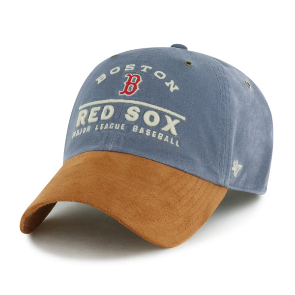 Pictured is this MLB Boston Red Sox Windham Suede ’47 CLEAN UP cap in navy. 1