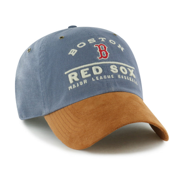 Pictured is this MLB Boston Red Sox Windham Suede ’47 CLEAN UP cap in navy. 2