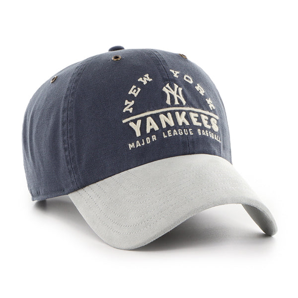 Pictured is this MLB New York Yankees Windham Suede ’47 CLEAN UP cap in navy. 3