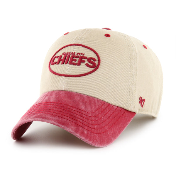 Pictured is this NFL Kansas City Chiefs Breaking Trail ’47 CLEAN UP cap in natural. 4
