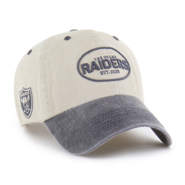 Pictured is this NFL Las Vegas Raiders Breaking Trail ’47 CLEAN UP cap in natural. 1