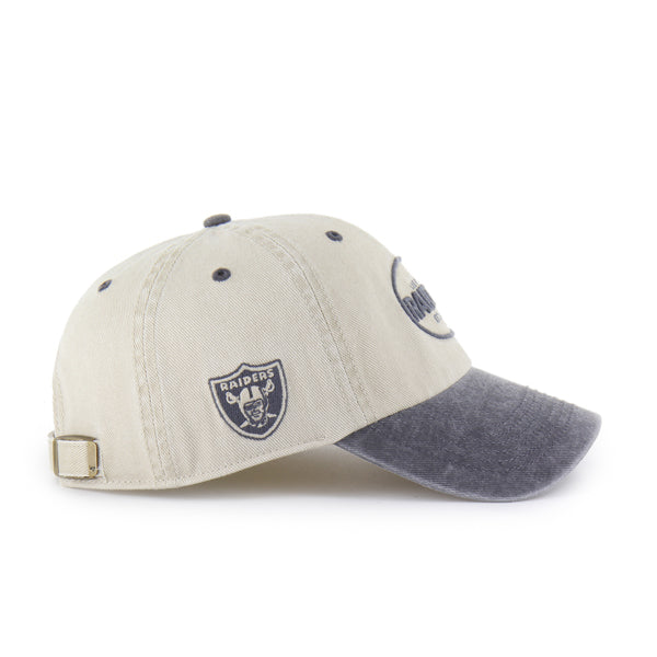 Pictured is this NFL Las Vegas Raiders Breaking Trail ’47 CLEAN UP cap in natural. 4