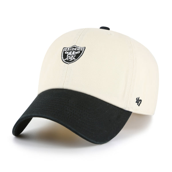 Pictured is this NFL Las Vegas Raiders Base Runner ’47 CLEAN UP cap in natural. 1