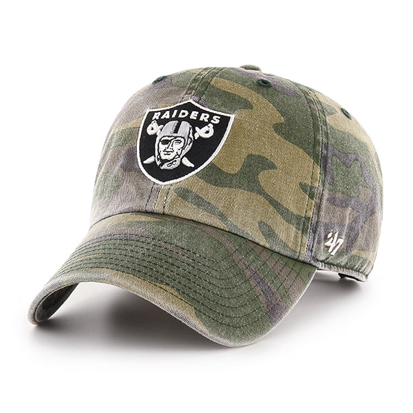 Pictured is this NFL Las Vegas Raiders Camo ’47 CLEAN UP cap in camo. 1